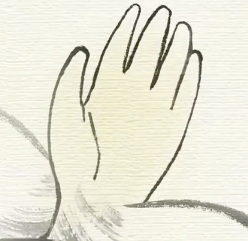 《寸部 把脉的位置》-水墨汉字动画